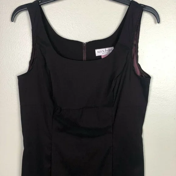 Alyn Paige Burgundy Iridescent Stretch Sheath Mini Dress Size 10 Sleeveless - Picture 3 of 10